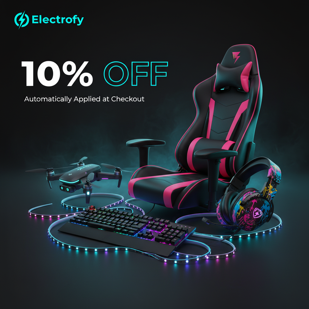 First-time shopper? Enjoy 10% off automatically applied at checkout — no code needed. Shop premium electronics, gaming accessories, and more at Electrofy."