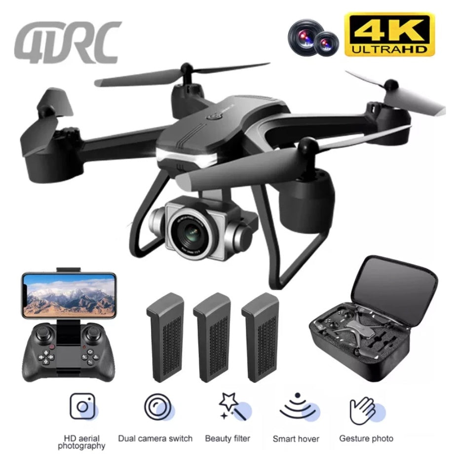 V14 Pro 6K Drone with Dual Camera – WiFi FPV, Carrying Case, 2 or 3 Battery Options