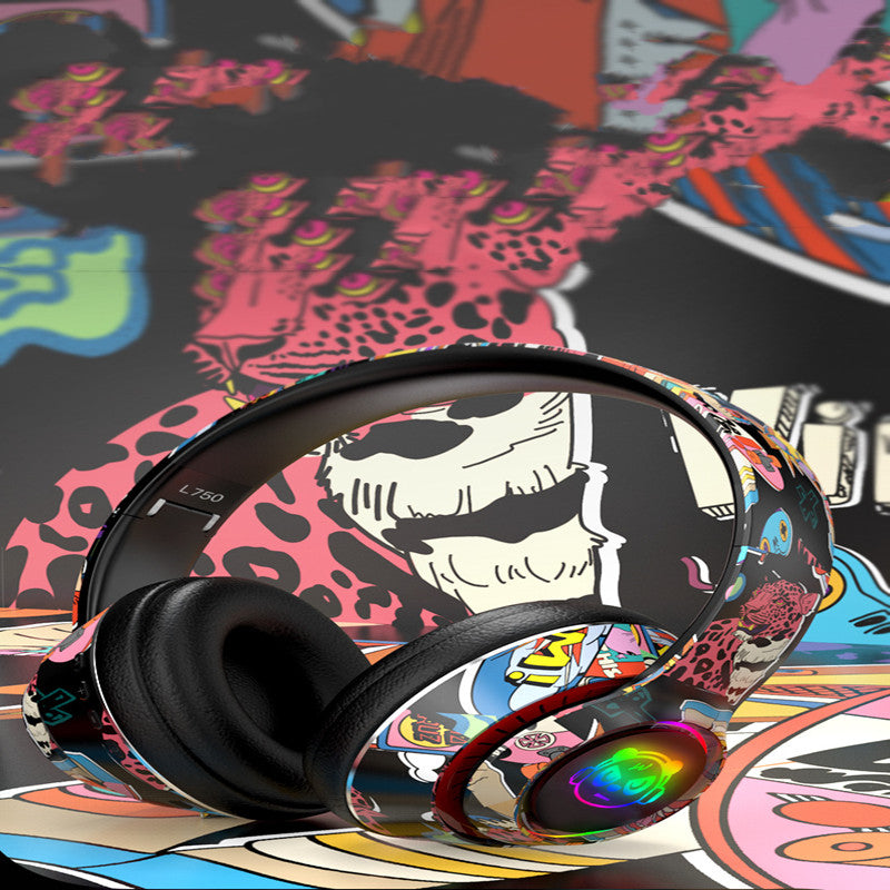 Graffiti Wireless Bluetooth Headset Mobile - RGB Gaming Mic
