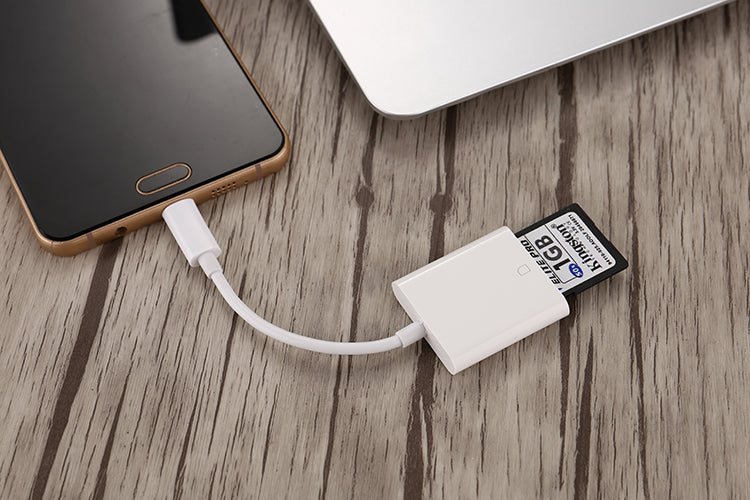 USB 2.0 SD Card Reader - Compact Memory Card Adapter for Cameras & Devices