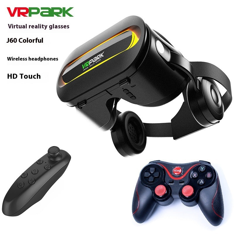 J60 HD VR Headset - Smart Glasses for Movies & Gaming with 3D Cinema Experience