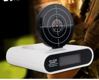 Shooting Target Alarm Clock - Shoot to Snooze with Toy Gun