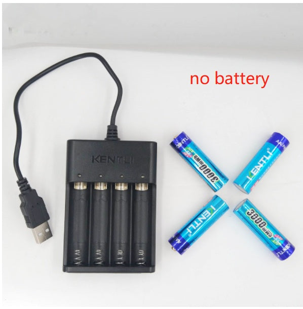 USB Lithium Battery Charger - 4-Slot Rechargeable Battery Charger for 18650 Batteries