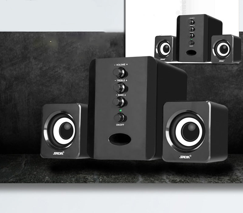 D-202 2.1 Channel Computer Speakers - Stereo System with Subwoofer & Super Bass