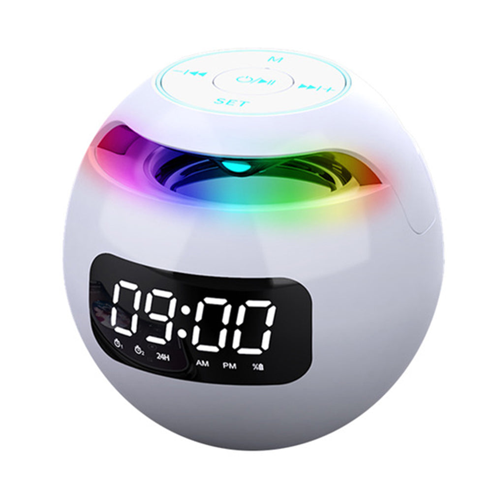Portable Bluetooth Speaker Alarm Clock - Wireless Bedside Speaker with Digital Display