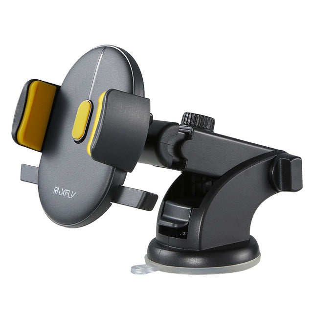 Car Phone Holder - Long Rod Telescopic Dashboard Suction Cup Mount, Universal Fit
