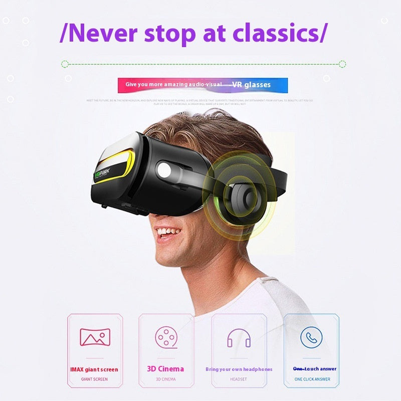 J60 HD VR Headset - Smart Glasses for Movies & Gaming with 3D Cinema Experience