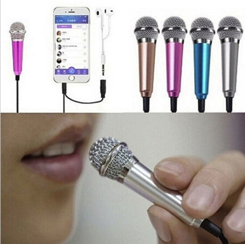 Mini Clip-On Lavalier Microphone - Portable Phone Mic for Vlogging, Recording & Singing