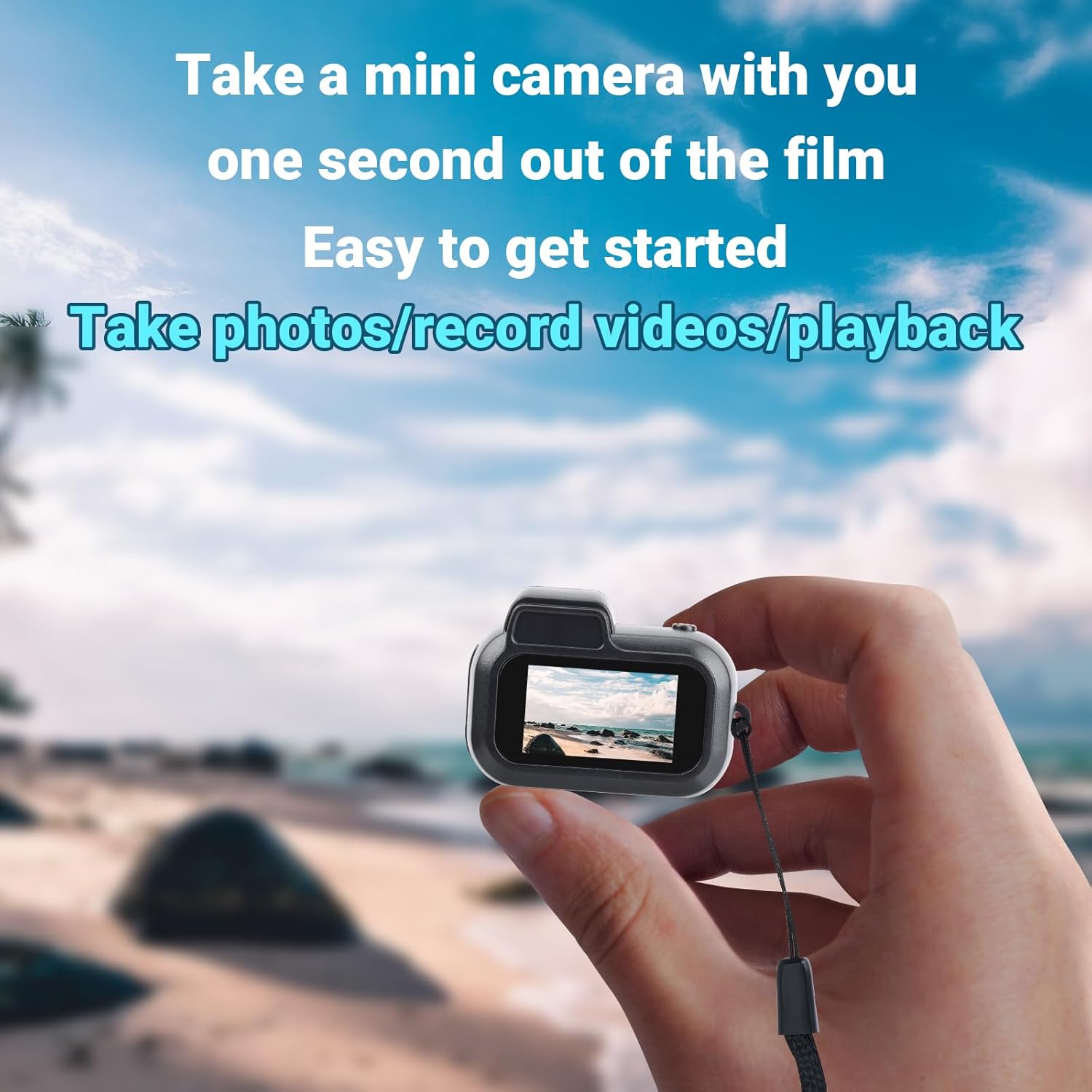 Mini Keychain Camera - 1080P Portable DVR with 32GB SD Card & Wristband
