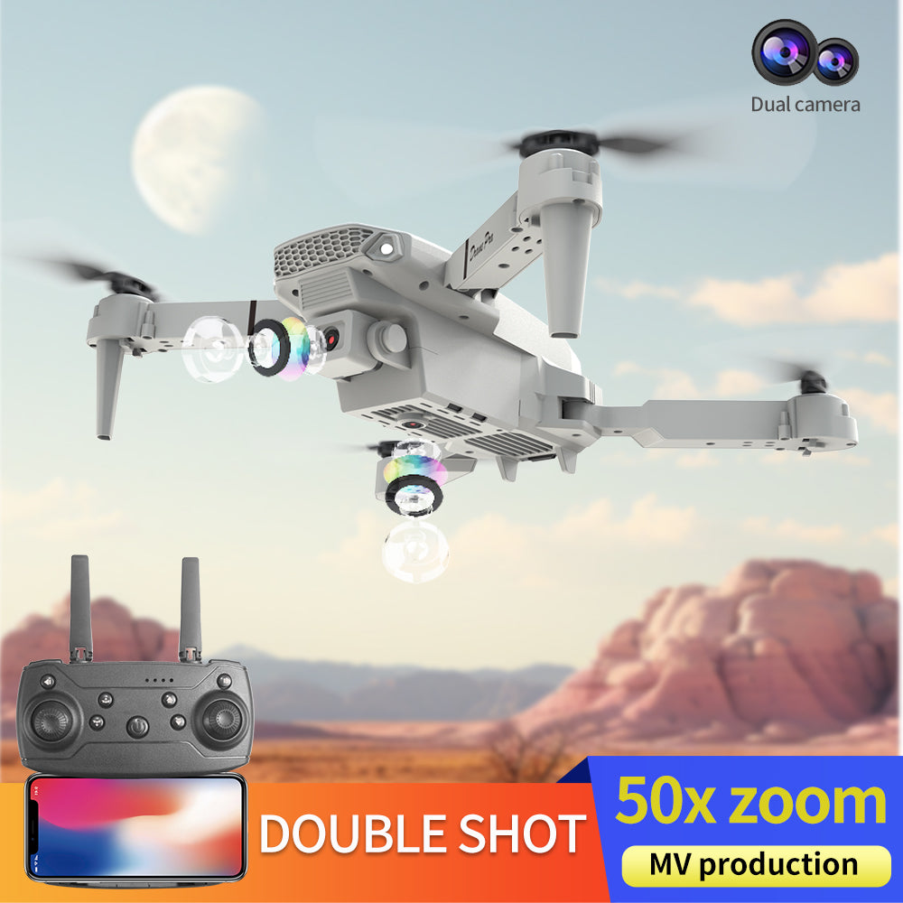 E88 PRO 4K Drone with Dual Camera – WiFi FPV, 50x Zoom, Foldable RC Quadcopter for Beginners