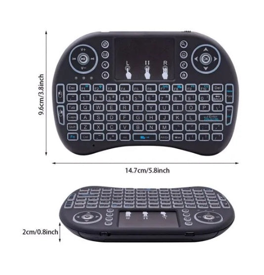 Mini Wireless Keyboard with Touchpad – Backlit 2.4G Compact Keyboard for TV Box, PC & Smart TV