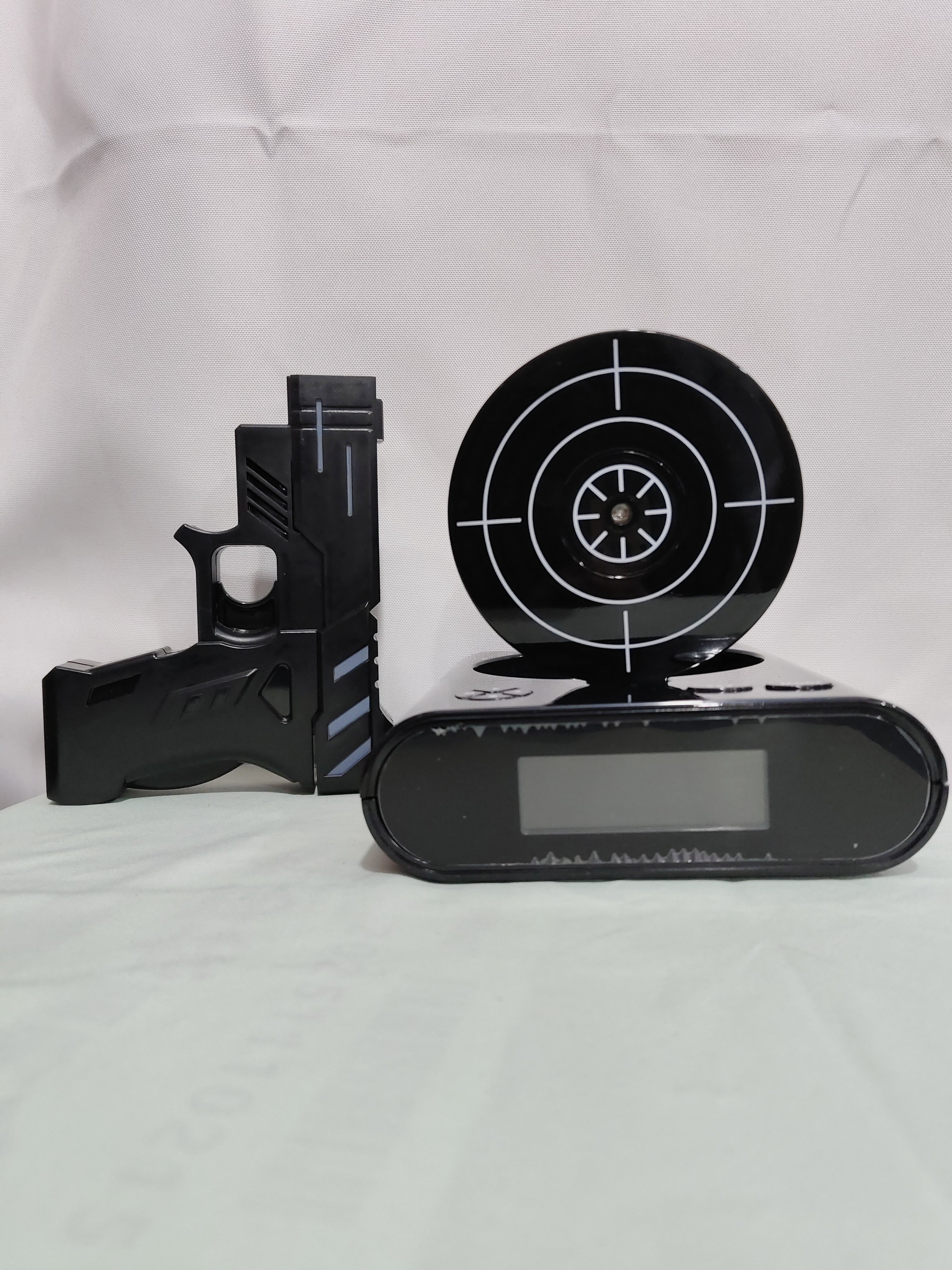 Shooting Target Alarm Clock - Shoot to Snooze with Toy Gun