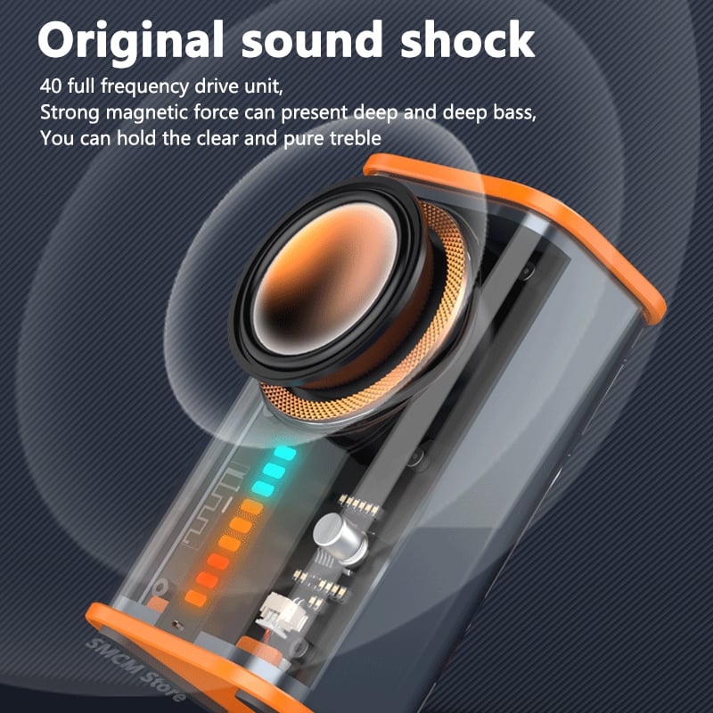K07 Transparent Mecha Bluetooth Speaker - Sound Light TWS