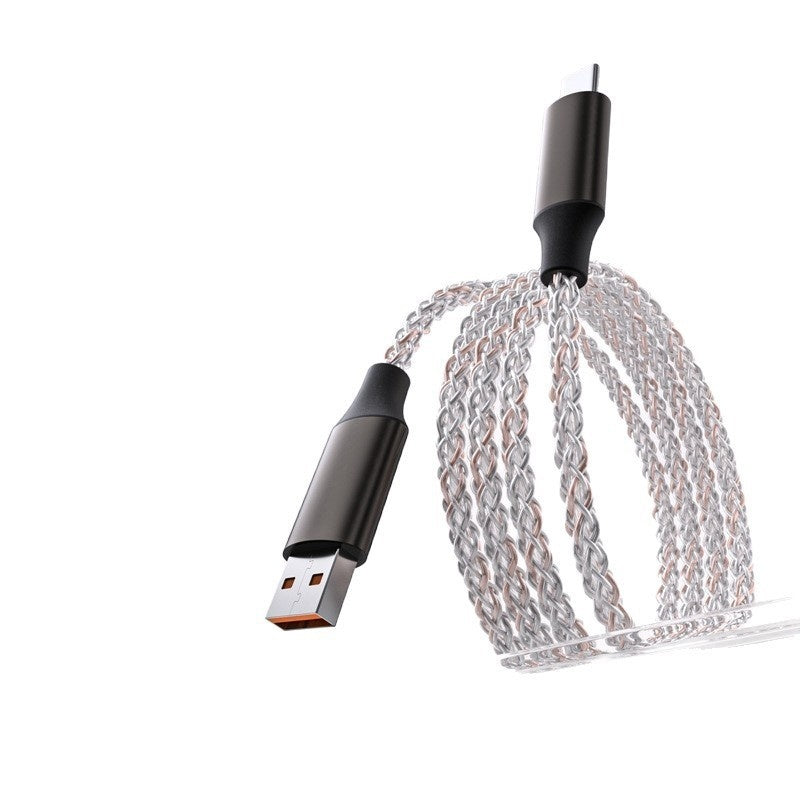 RGB Luminous Charging Cable - Colorful LED Light-Up Data Cable for Fast Charging