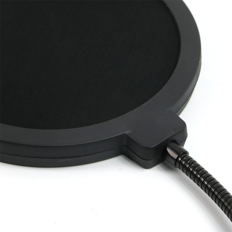 Microphone Pop Filter Shield - Anti-Spray Shock Mount, Flexible Gooseneck, Universal Studio Mic Screen