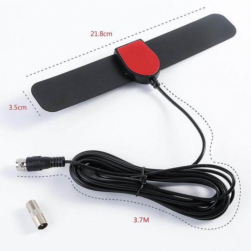 Indoor HD TV Antenna - 1080p Digital Amplified Antenna with 25 Mile Range & 12ft Coax Cable