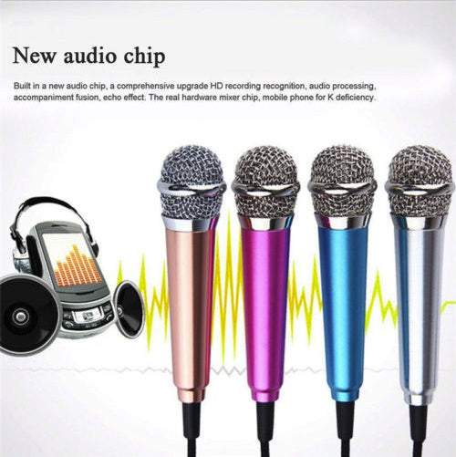 Mini Clip-On Lavalier Microphone - Portable Phone Mic for Vlogging, Recording & Singing