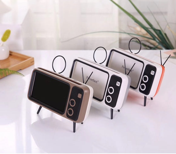 Retro TV Bluetooth Speaker - Vintage Mini Portable Wireless Speaker with Classic Design