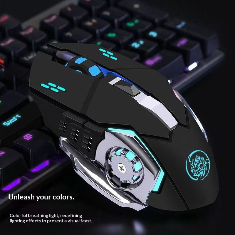 RGB Wireless Gaming Mouse – 2.4G & Bluetooth, Rechargeable, Silent Click for PC & Laptop