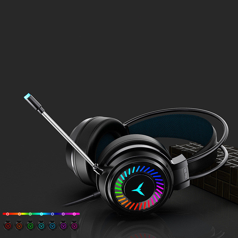 Computer Headset - USB Wired Over-Ear with Noise-Canceling Mic, 50mm Drivers & 2M Cable