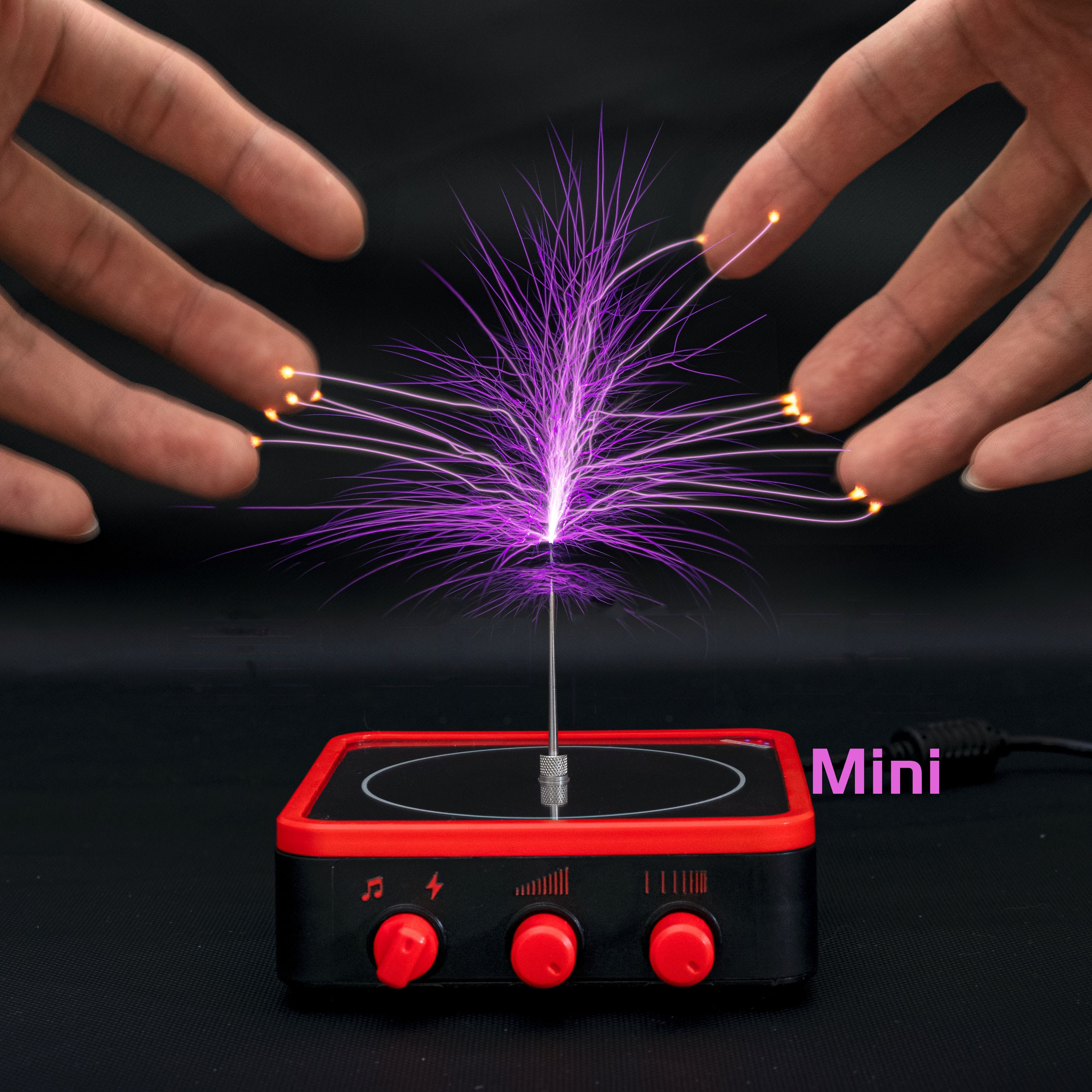 Tesla Coil Bluetooth Speaker - Plasma Lightning Arc with Touch Display