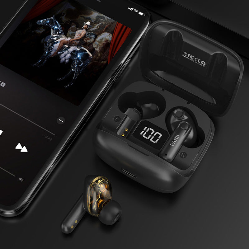 Mini Transparent Wireless Earbuds | ENC Noise Reduction | Digital Display | Bluetooth 5.0