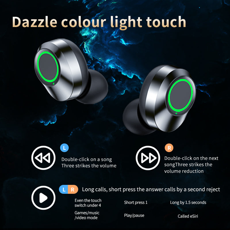 Wireless TWS Earbuds with Smart Digital Display & Breathing Light | Bluetooth 5.0