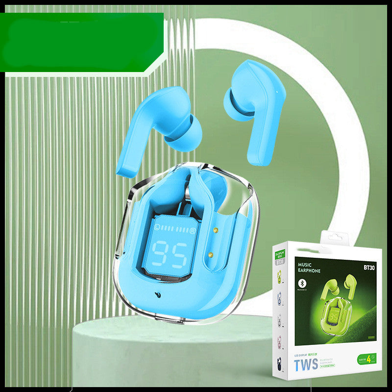 Mini Transparent Wireless Earbuds | ENC Noise Reduction | Digital Display | Bluetooth 5.0