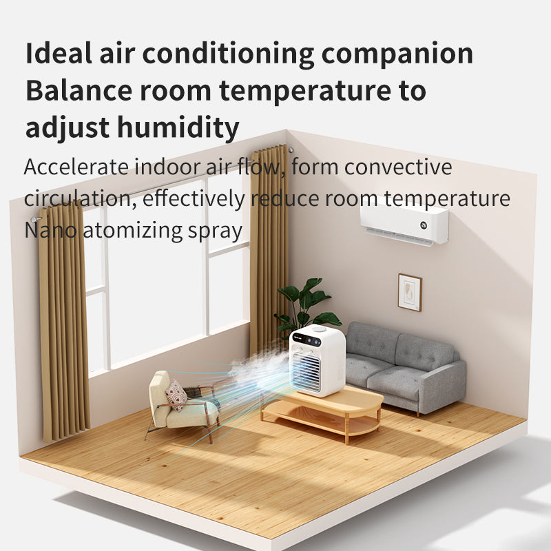 Portable Air Cooler Fan - 3-in-1 Evaporative Cooler, Humidifier & Mist Fan for Home, Office & Dorm