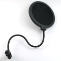 Microphone Pop Filter Shield - Anti-Spray Shock Mount, Flexible Gooseneck, Universal Studio Mic Screen