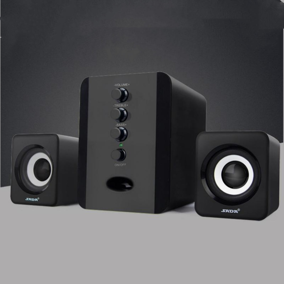 D-202 2.1 Channel Computer Speakers - Stereo System with Subwoofer & Super Bass