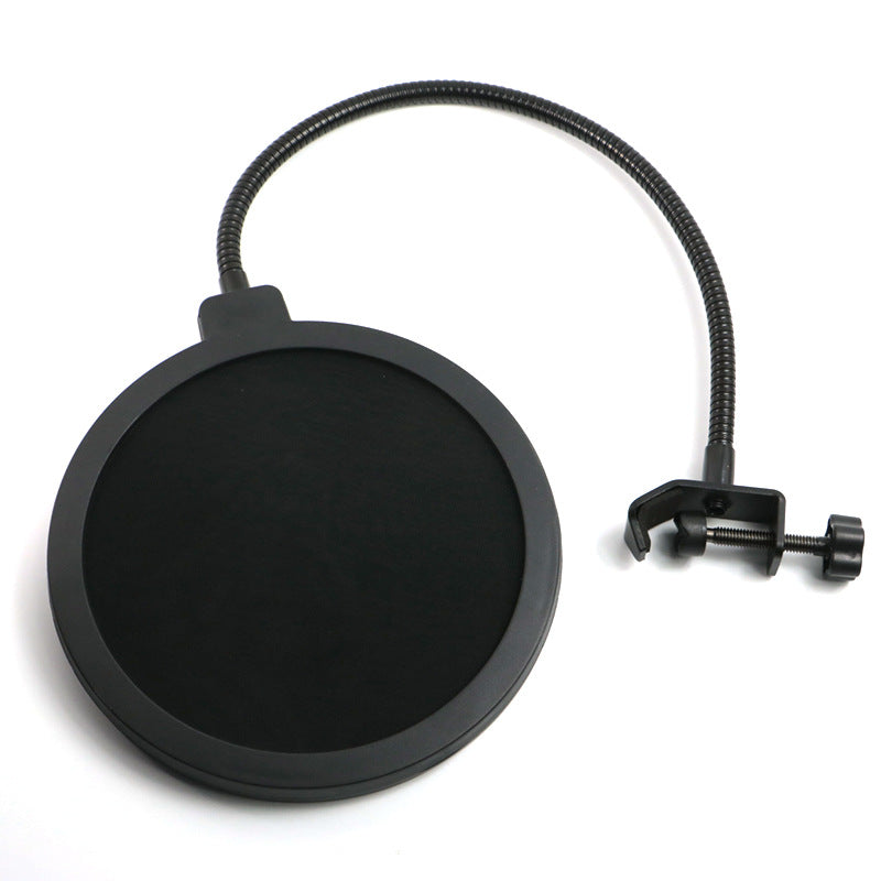 Microphone Pop Filter Shield - Anti-Spray Shock Mount, Flexible Gooseneck, Universal Studio Mic Screen