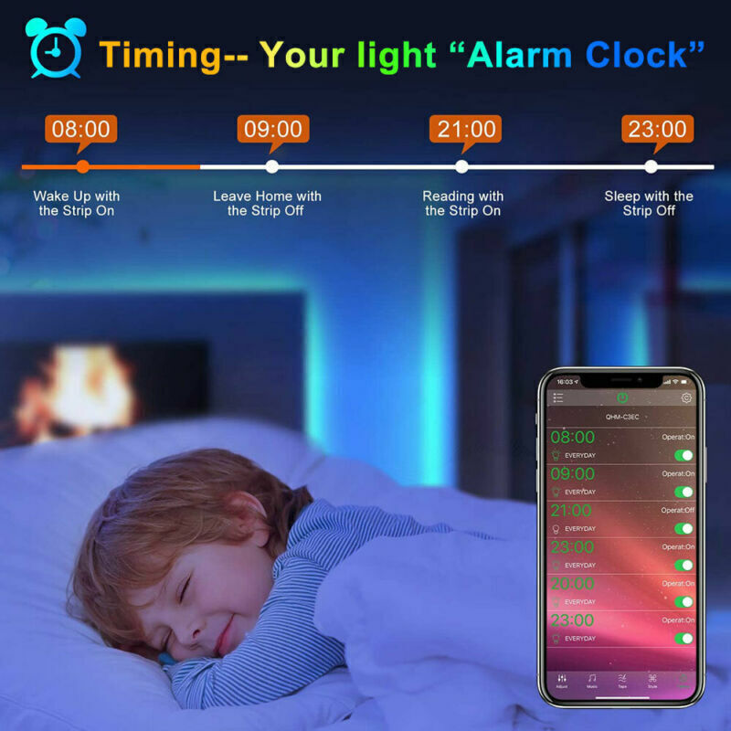 RGB LED Strip Lights | Bluetooth & Remote Control | TV, Gaming & Room Ambiance
