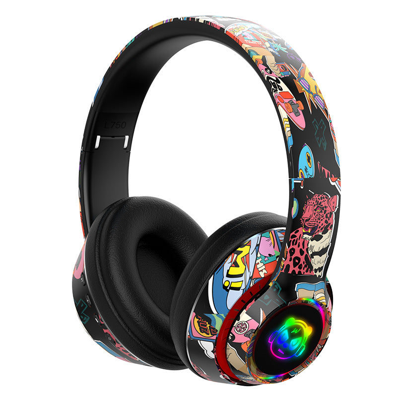 Graffiti Wireless Bluetooth Headset Mobile - RGB Gaming Mic