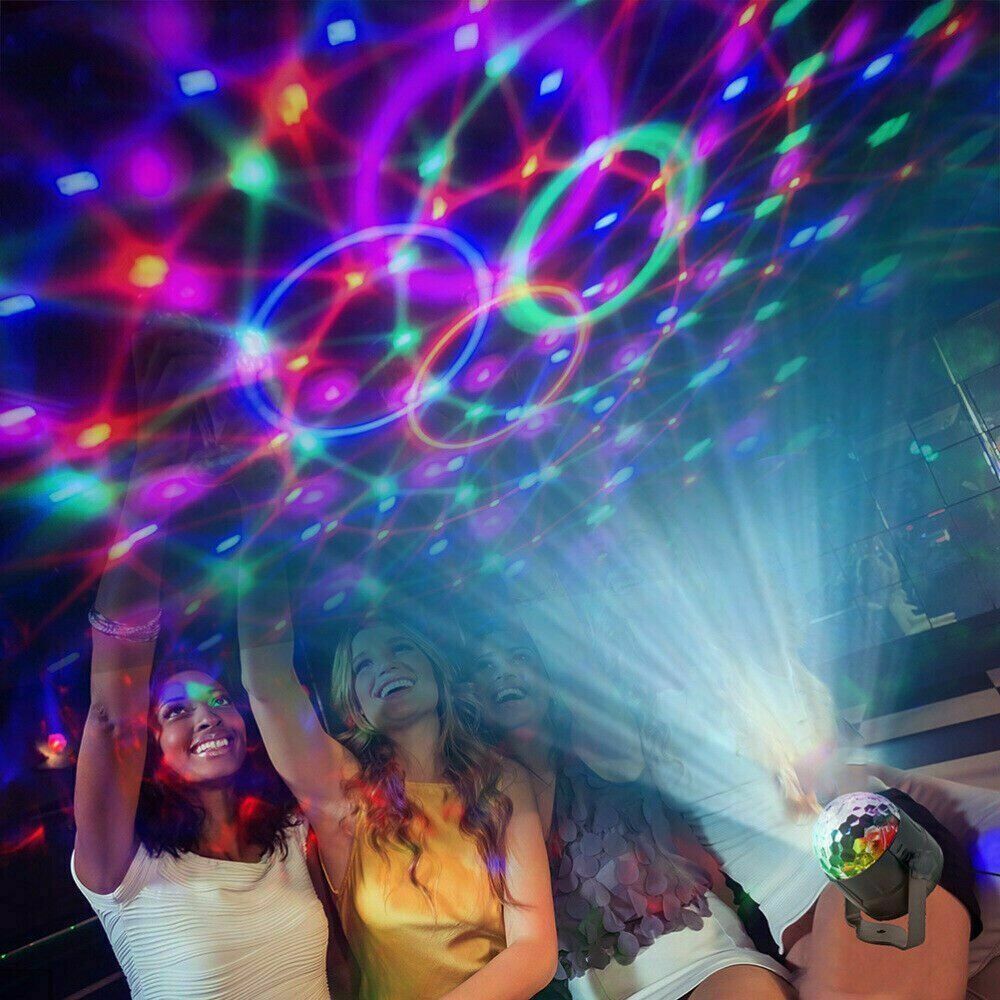 Disco Ball Party Light | Sound Activated Strobe | Remote Control | DJ & Room Decor