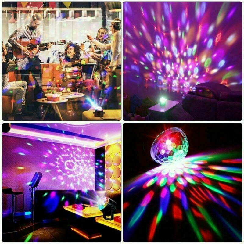 Disco Ball Party Light | Sound Activated Strobe | Remote Control | DJ & Room Decor