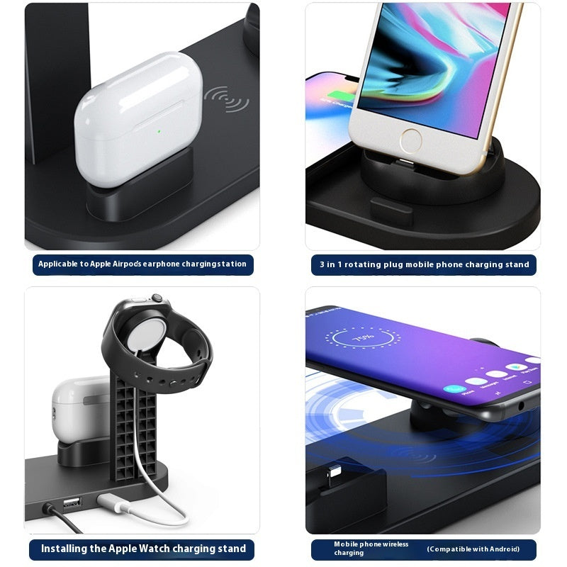 3-in-1 Mobile Phone Wireless Charger Headset