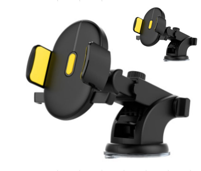 Car Phone Holder - Long Rod Telescopic Dashboard Suction Cup Mount, Universal Fit