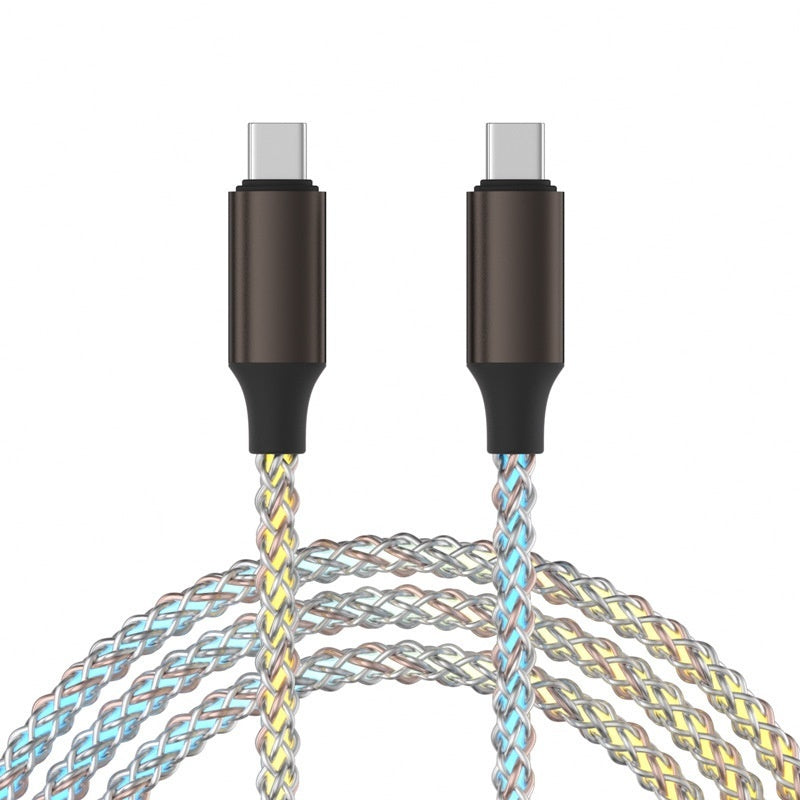 RGB Luminous Charging Cable - Colorful LED Light-Up Data Cable for Fast Charging