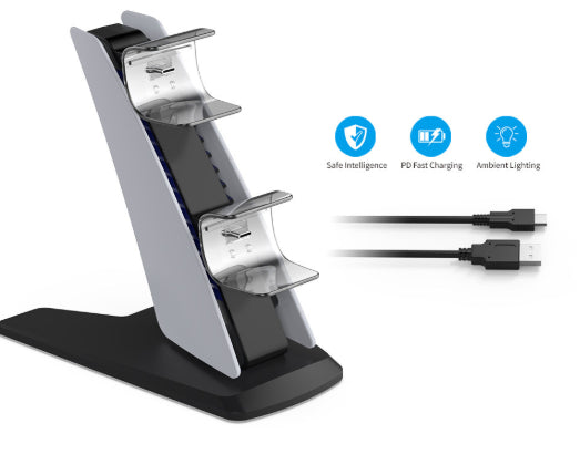Wireless Dual Controller Charging Dock USB-C - Compatible with PS5