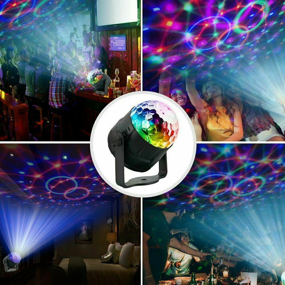 Disco Ball Party Light | Sound Activated Strobe | Remote Control | DJ & Room Decor