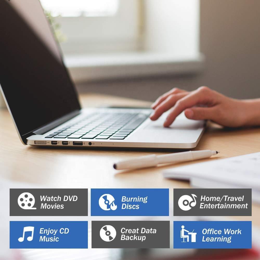 External DVD Drive USB 3.0 | CD DVD Burner & Reader | Mac & PC Compatible