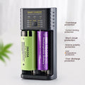 Universal Smart Battery Charger - 1/2/4 Slot USB, 18650 Li-ion & Ni-MH Compatible