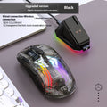 Wireless RGB Transparent Gaming Mouse with Battery Display | Bluetooth & 2.4G | 3-Mode