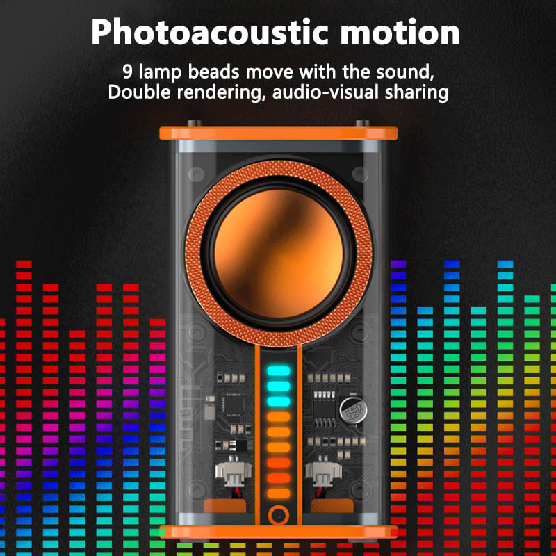 K07 Transparent Mecha Bluetooth Speaker - Sound Light TWS
