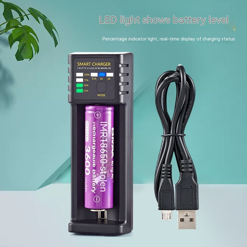 Universal Smart Battery Charger - 1/2/4 Slot USB, 18650 Li-ion & Ni-MH Compatible