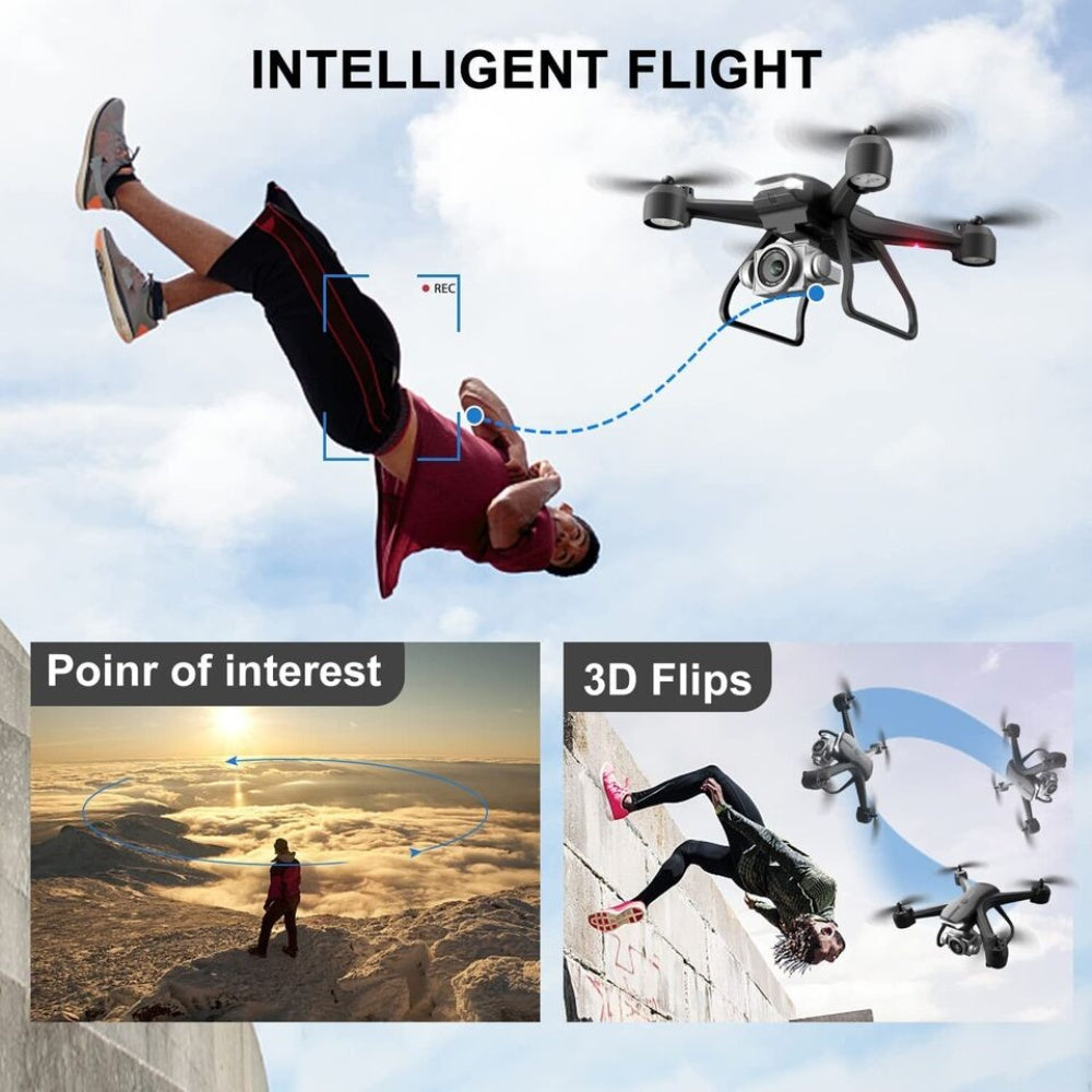 V14 Pro 6K Drone with Dual Camera – WiFi FPV, Carrying Case, 2 or 3 Battery Options