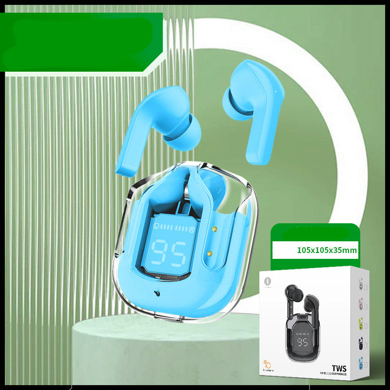 Mini Transparent Wireless Earbuds | ENC Noise Reduction | Digital Display | Bluetooth 5.0
