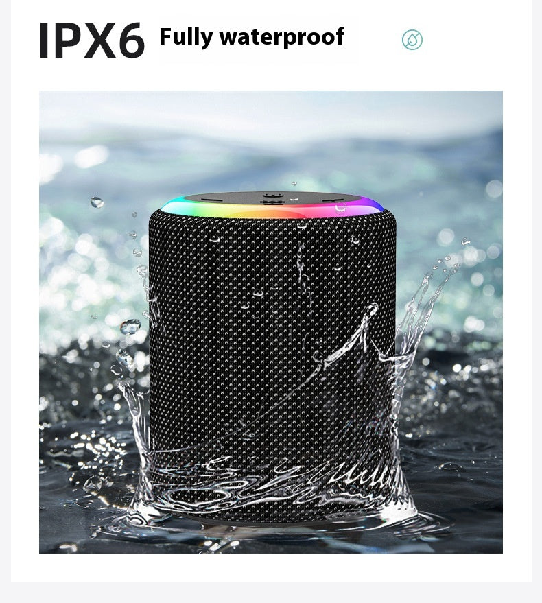 Outdoor Waterproof Bluetooth Speaker Cylinder - Rich Bass