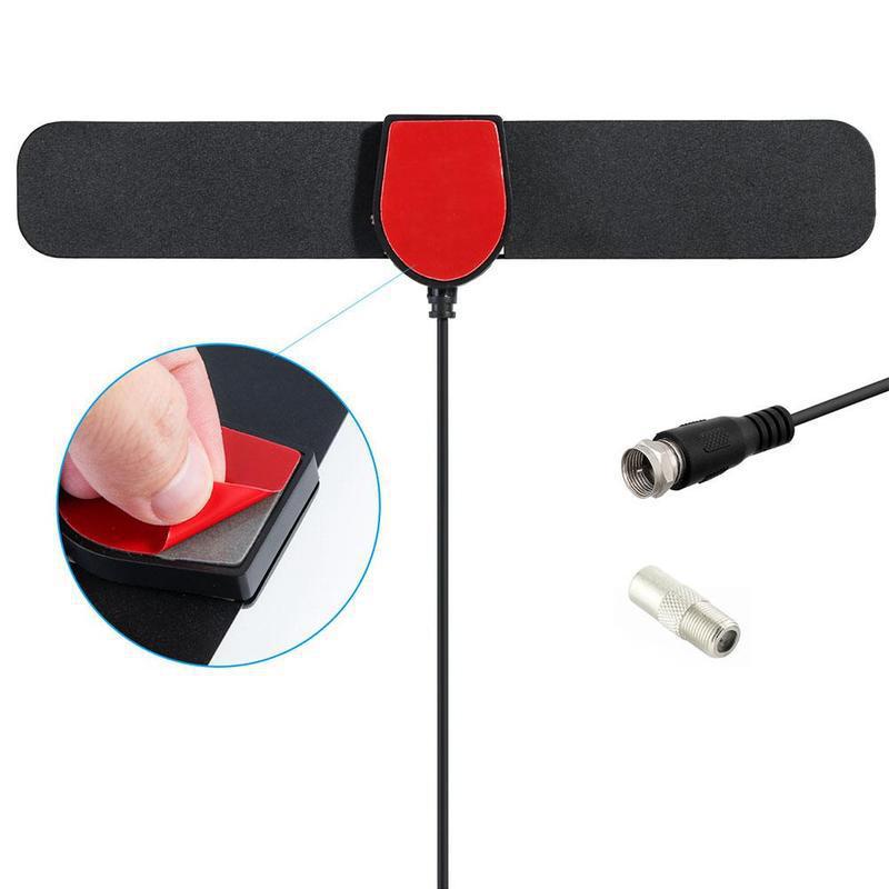 Indoor HD TV Antenna - 1080p Digital Amplified Antenna with 25 Mile Range & 12ft Coax Cable